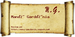 Manó Gardénia névjegykártya